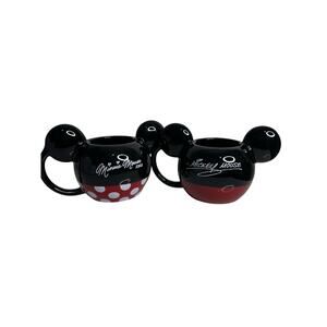 Disney Parks Mickey and Minnie Ceramic Mug Set